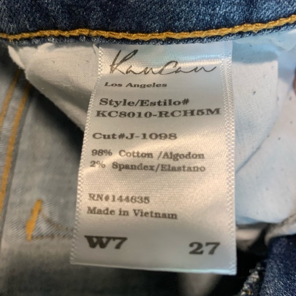 KanCan Los Angeles ESTILO KC8010 Slim Skinny Distressed Destroyed Buckle Jean 27 - Picture 7 of 8